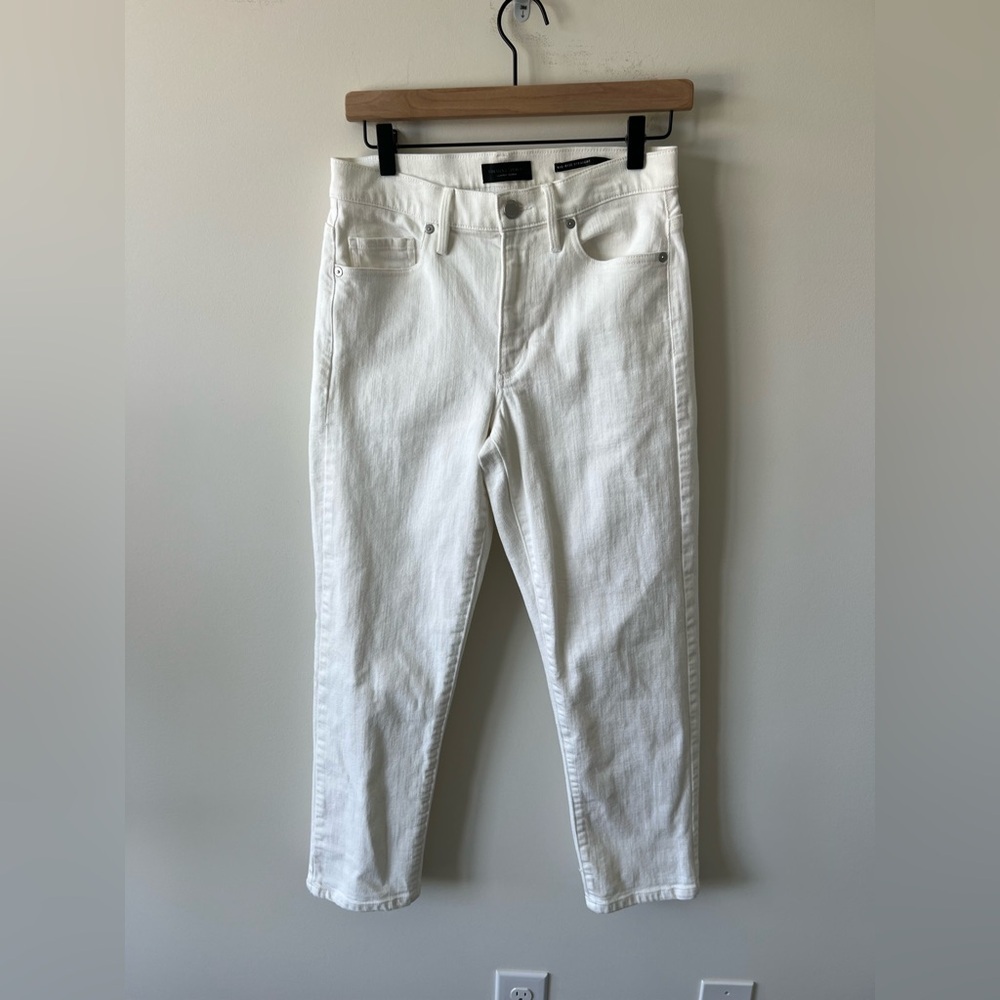 Banana Republic Women's White Midrise Straight Premium Jeans 99% Cotton